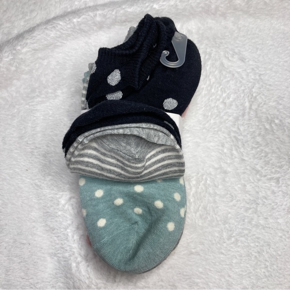 NWT Old Navy Novelty Ankle Socks 6-Pack — Polka Dots & Stripes - Picture 3 of 5